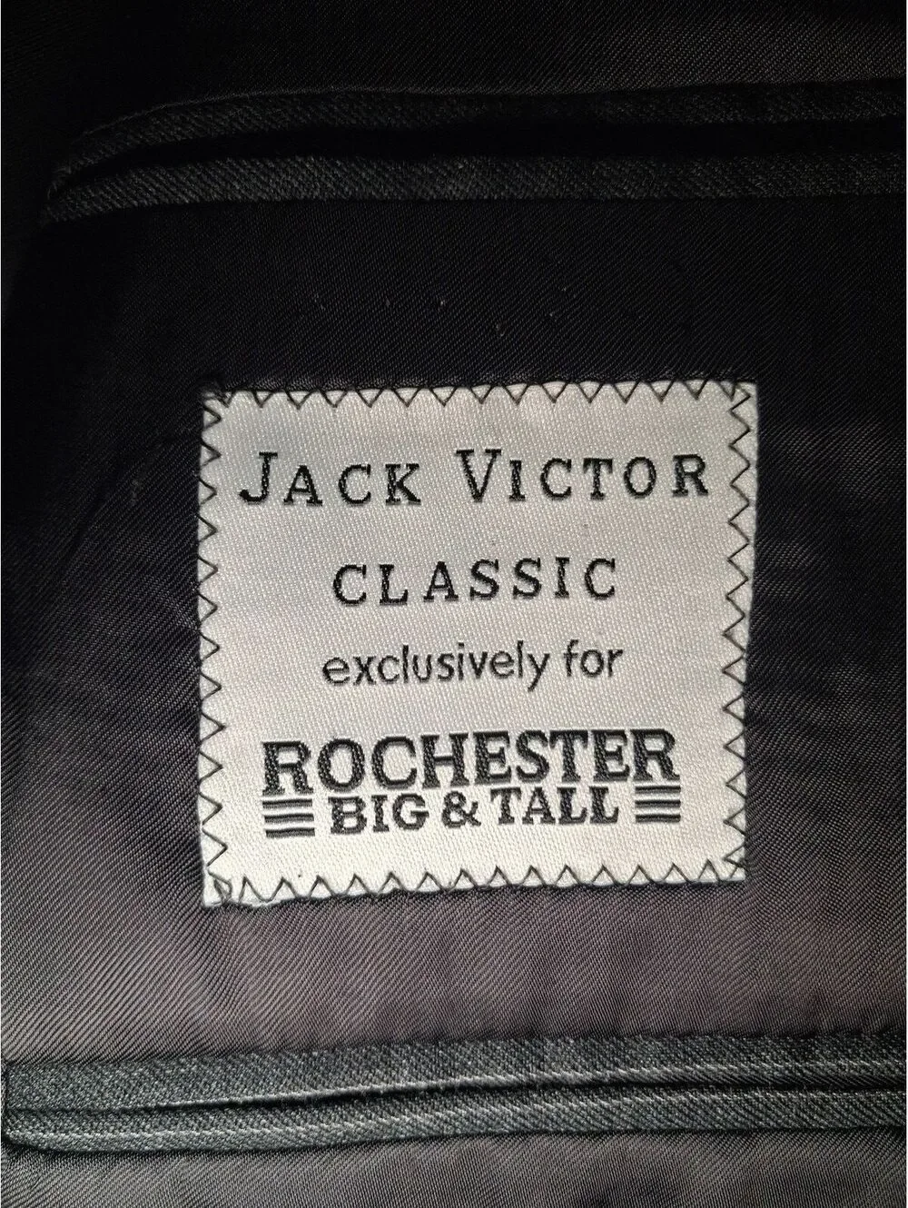 Jack Victor 2 Piece Suit Mens 48XL 38x32 Gray Striped Wool